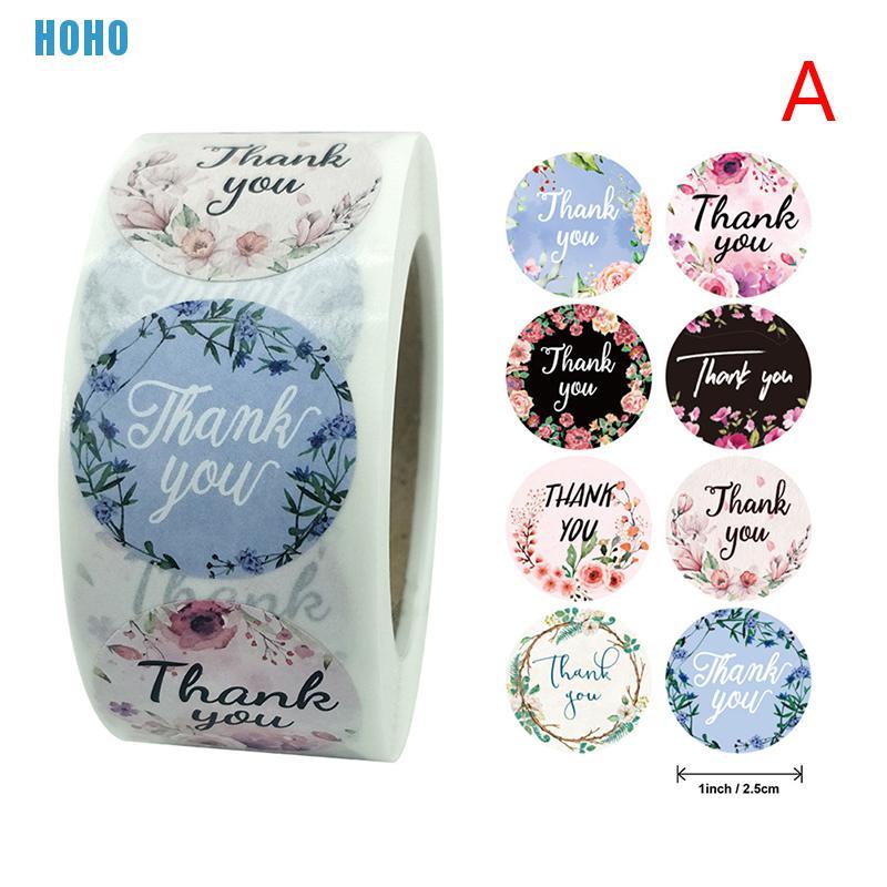 Cuộn 500 Sticker Chữ Thank You Dán Trang Trí Xinh Xắn
