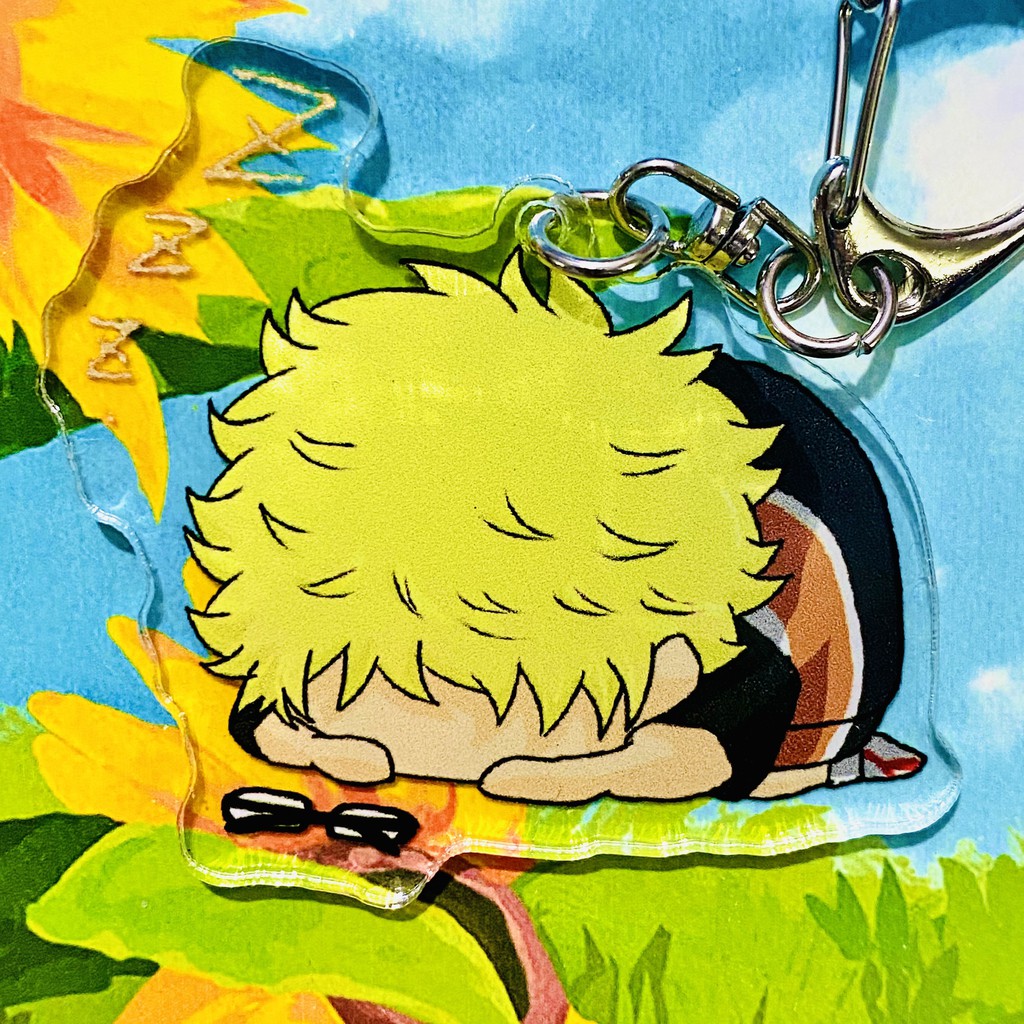 ( Mica trong acrylic ) Móc khóa HAIKYUU!! VUA BÓNG CHUYỀN ver NGỦ in hình anime chibi dễ thương độc đáo