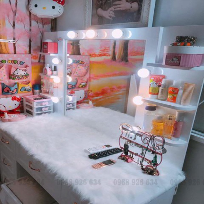 Thảm lông chụp ảnh ⭐FREESHIP⭐ Thảm trải bàn trang điểm 80x60cm, làm phụ kiện decor chụp ảnh, chụp mĩ phẩm cực xinh