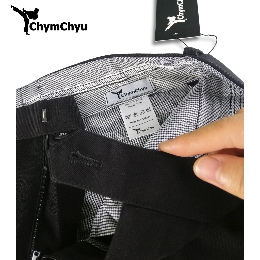 Quần Tây Nam Cao Cấp Ống Đứng ChymChyu Công Sở Đẹp Màu Đen
