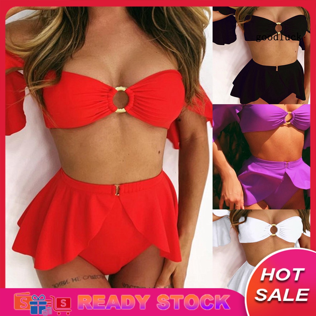 Bộ Đồ Bơi 3 Mảnh Thiết Kế Đơn Giản Thời Trang Cho Nữ