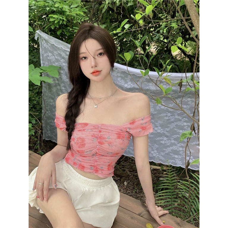 Áo Hai Dây Họa Tiết Hoa Thời Trang Cho Nữ