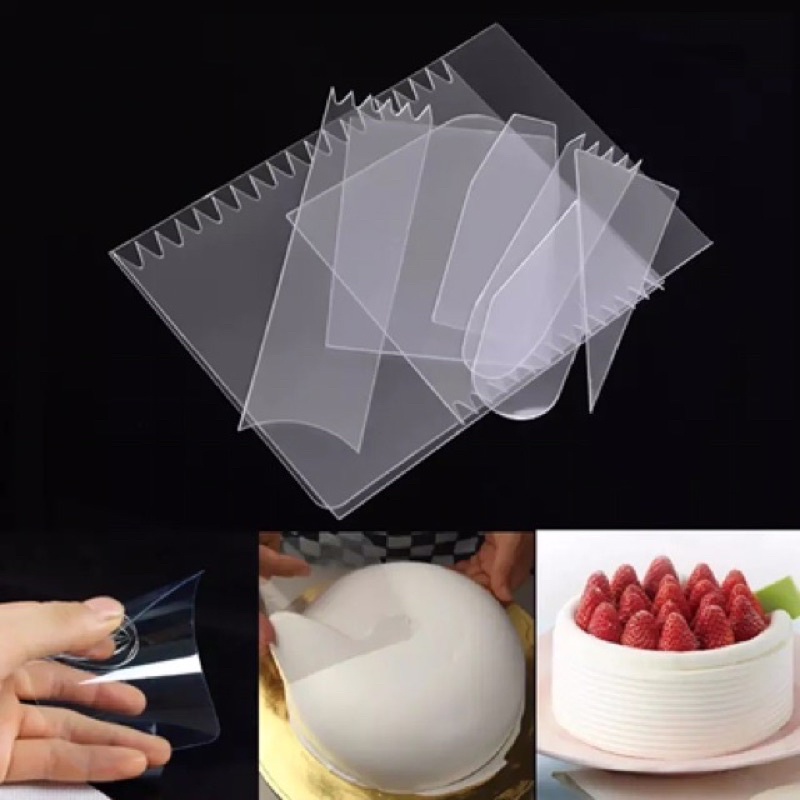 Bộ 9 miếng mica mềm chà láng bánh kem