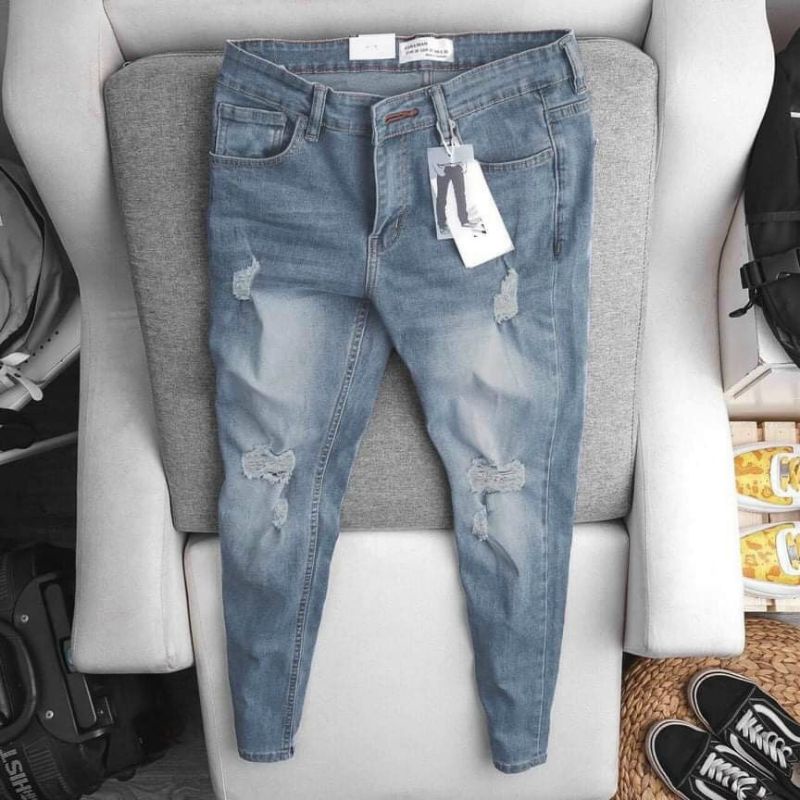 Quần Jeans Nam Rách, Fom Cực Chuẩn, Có 3 màu, size 28_34, MS 64