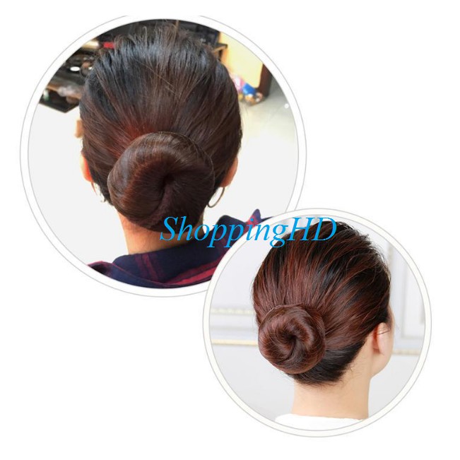 Combo 10 Lưới búi tóc tiếp viên kèm 10 kẹp chữ U