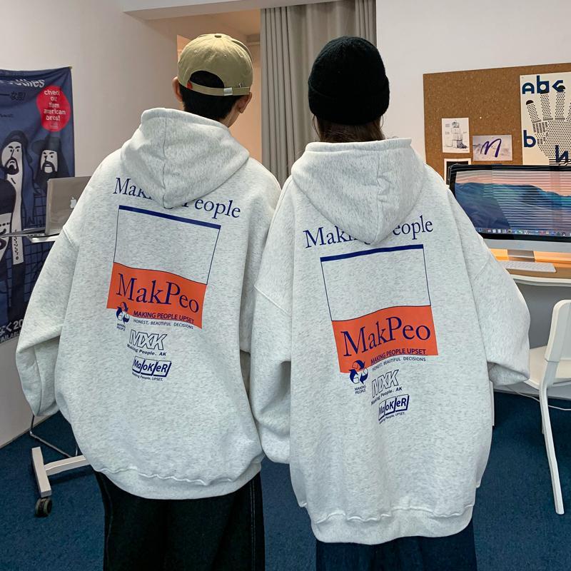 Áo Hoodie Mỏng Phong Cách Đường Phố Thời Trang Xuân Thu Cho Cặp Đôi