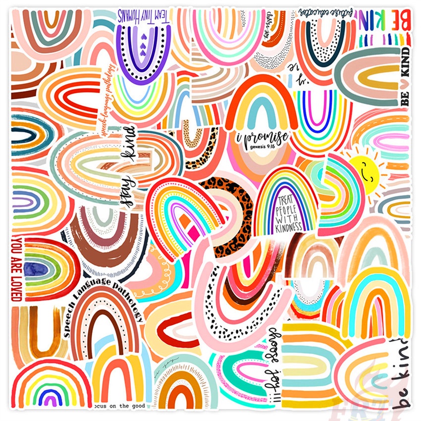 Bộ 100 Cái/Bộ ❉ Xin chào! Meet Rainbow - Hình Dán Cầu Vồng Encounter Cầu Vồng ❉ Sticker Dán Tường Chống Thấm Nước Thời Trang