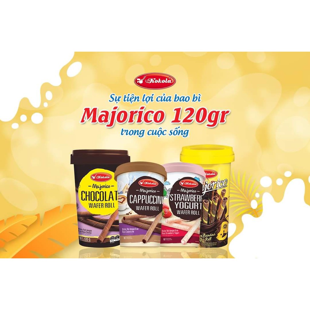 Bánh Quế Majorico Wafer Roll Kokola Hũ 120g