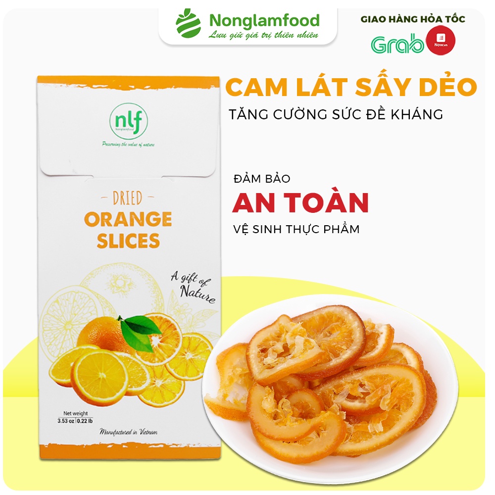 Cam lát sấy dẻo 100g Nông Lâm Food trái cấy sấy,snack ăn kiêng ,giảm cân,bổ sung các chất dinh dưỡng cho cơ thể