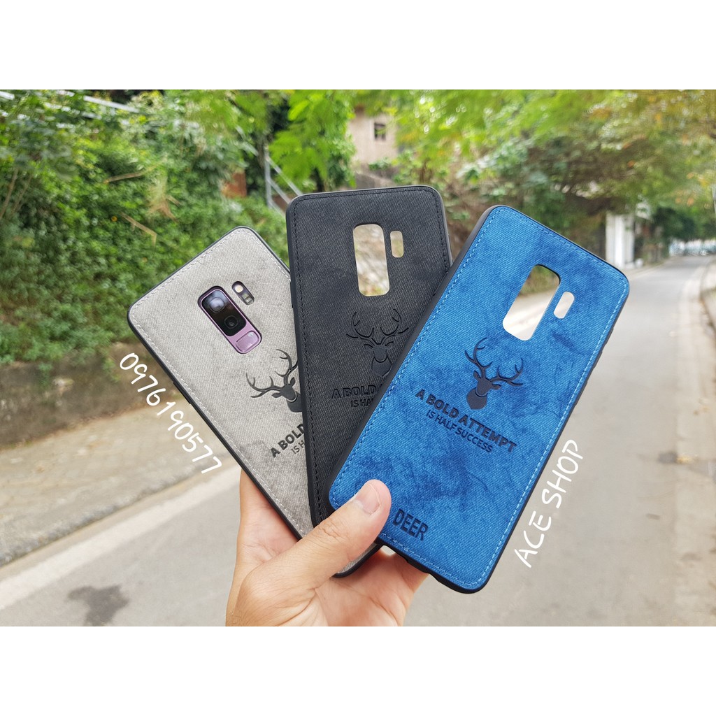 Ốp lưng Samsung S9 Plus vải jean đầu Hươu