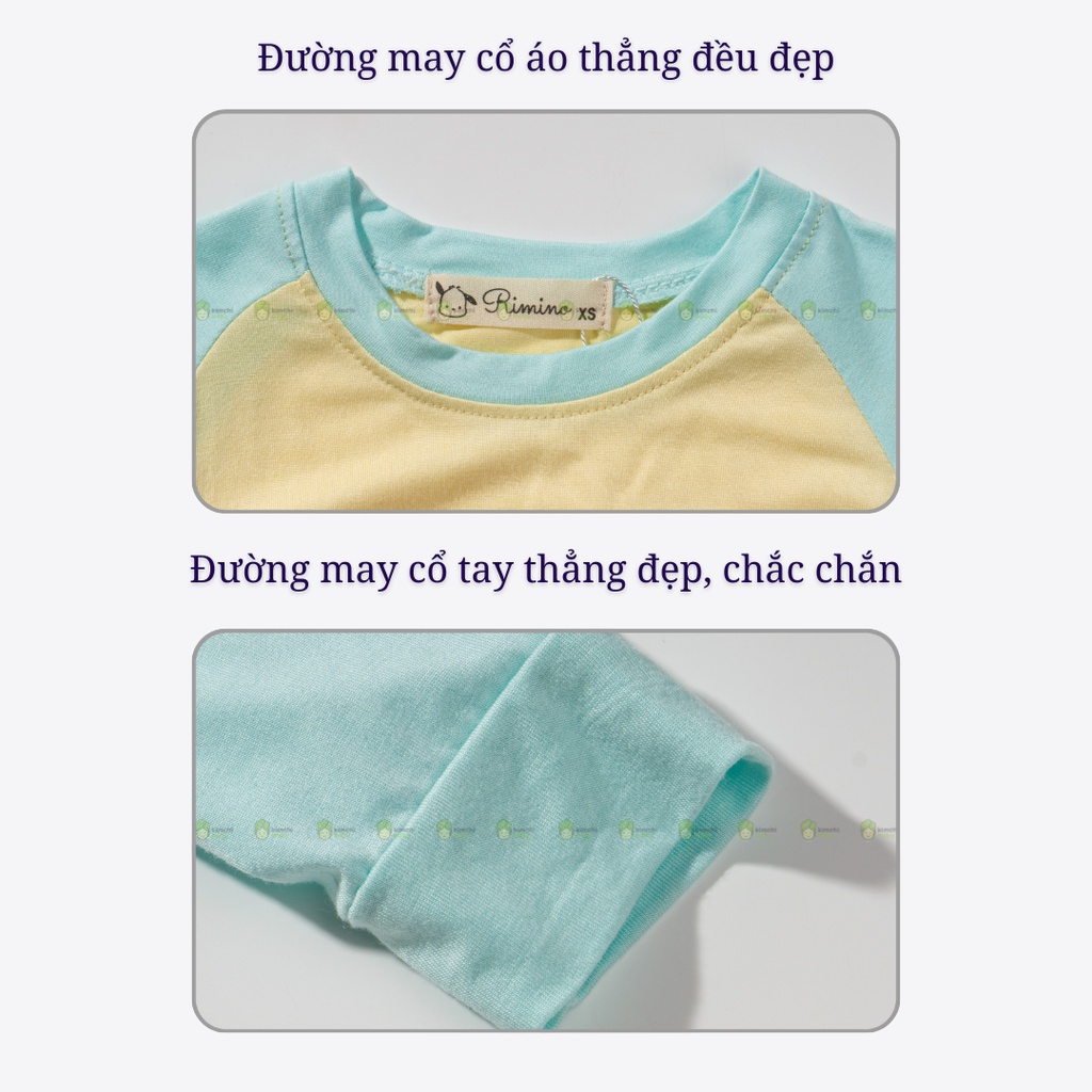 Bộ Dài Tay Bé Gái, Bé Trai KIMCHIBABY Vải Thun Lạnh Hoạ Tiết Cừu Non, Bộ Quần Áo Trẻ Em Thu Đông KWTD2205