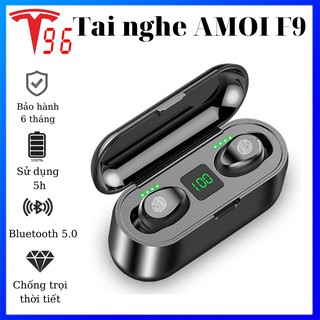 Tai nghe bluetooth không dây AMOI F9 [đổi trả 15 ngày bảo hành 3 tháng] TWS 5.0 không dây cảm ứng chống ồn chống nước