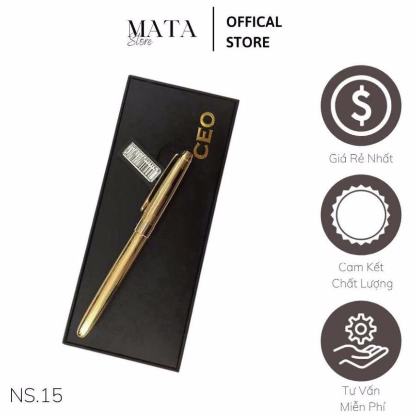 Bút ký doanh nhân CEO NS13 NS14 cao cấp màu vàng óng sang trọng dùng làm quà tặng bạn bè đồng nghiệp Matastore