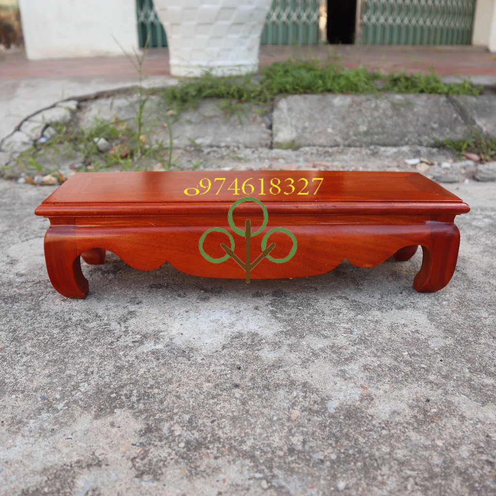 Đế khung ảnh-Giá đỡ khung ảnh-Kỷ dài kê tượng thần tài có 6 kích thước30,35,40,45,52,63 gỗ hương