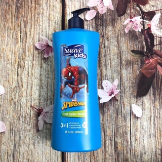 Sữa Tắm Gội Xả 3in1 Suave Kids Spider Man Cho Bé 828ml- Mỹ
