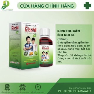Siro ho cảm ích nhi 3+ - giải cảm, giảm ho, tiêu đờm