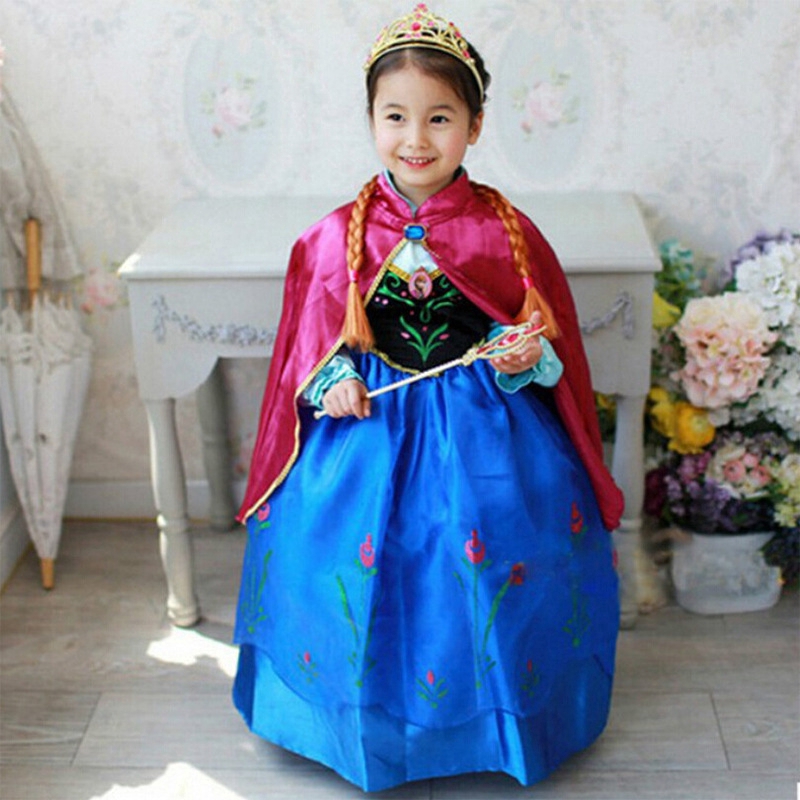 Đầm Hóa Trang Công Chúa Anna Elsa Cho Bé Gái