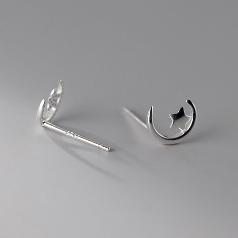 Khuyên tai nữ mạ bạc 925 hình tam giác chính hãng không gỉ trang sức bạc CINLA KT011