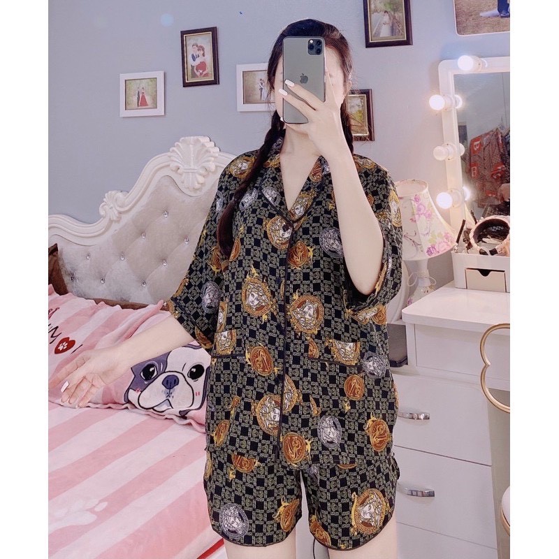 BỘ ĐỒ NGỦ PIJAMA CÁNH RỜI LỤA SATIN HÀNG VIỆT NAM CAO CẤP