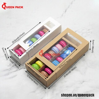 SET 10 HỘP ĐỰNG BÁNH MACARON loại 1 và 2 ngăn