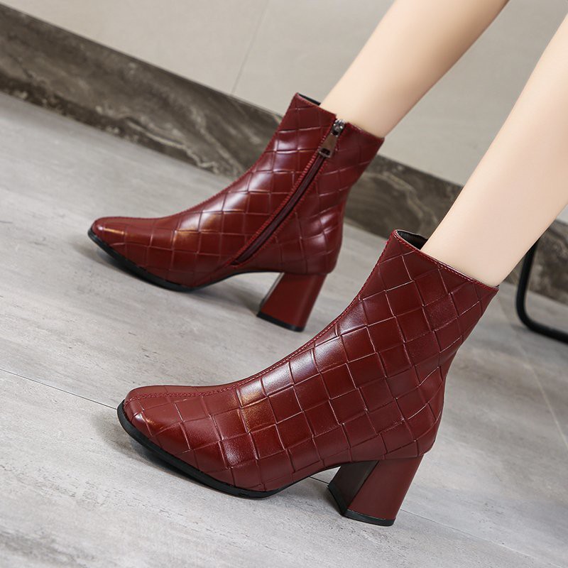 GIÀY BIG SIZE - BOOT NỮ BIG SIZE CAO CỔ GÓT VUÔNG