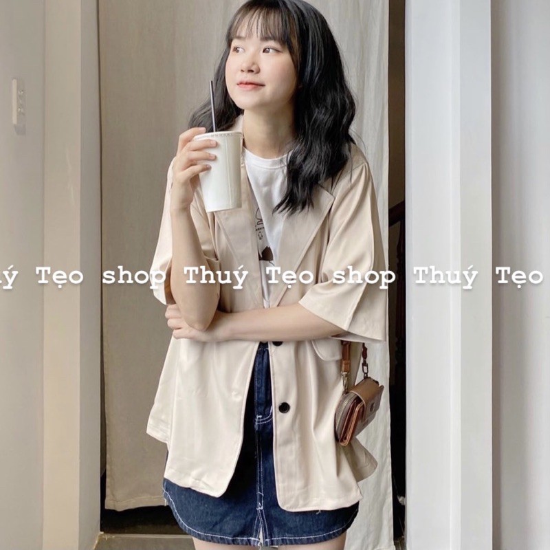 ÁO BLAZER TAY NGẮN 1 LỚP ULZZANG - Áo blazer cộc tay (ẢNH THẬT/KÈM VIDEO)