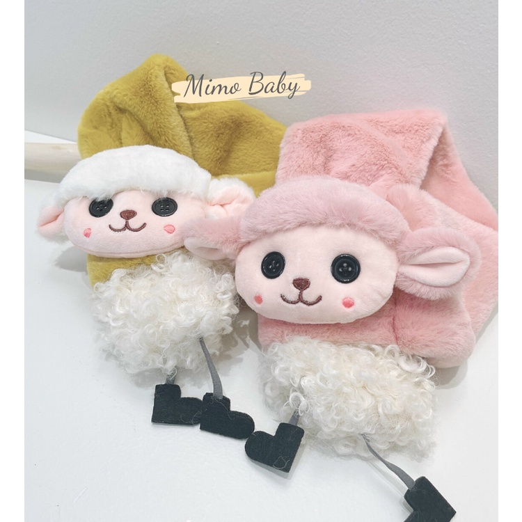 Khăn lông mềm mại gắn hình chú cừu dễ thương cho bé KL153 Mimo Baby