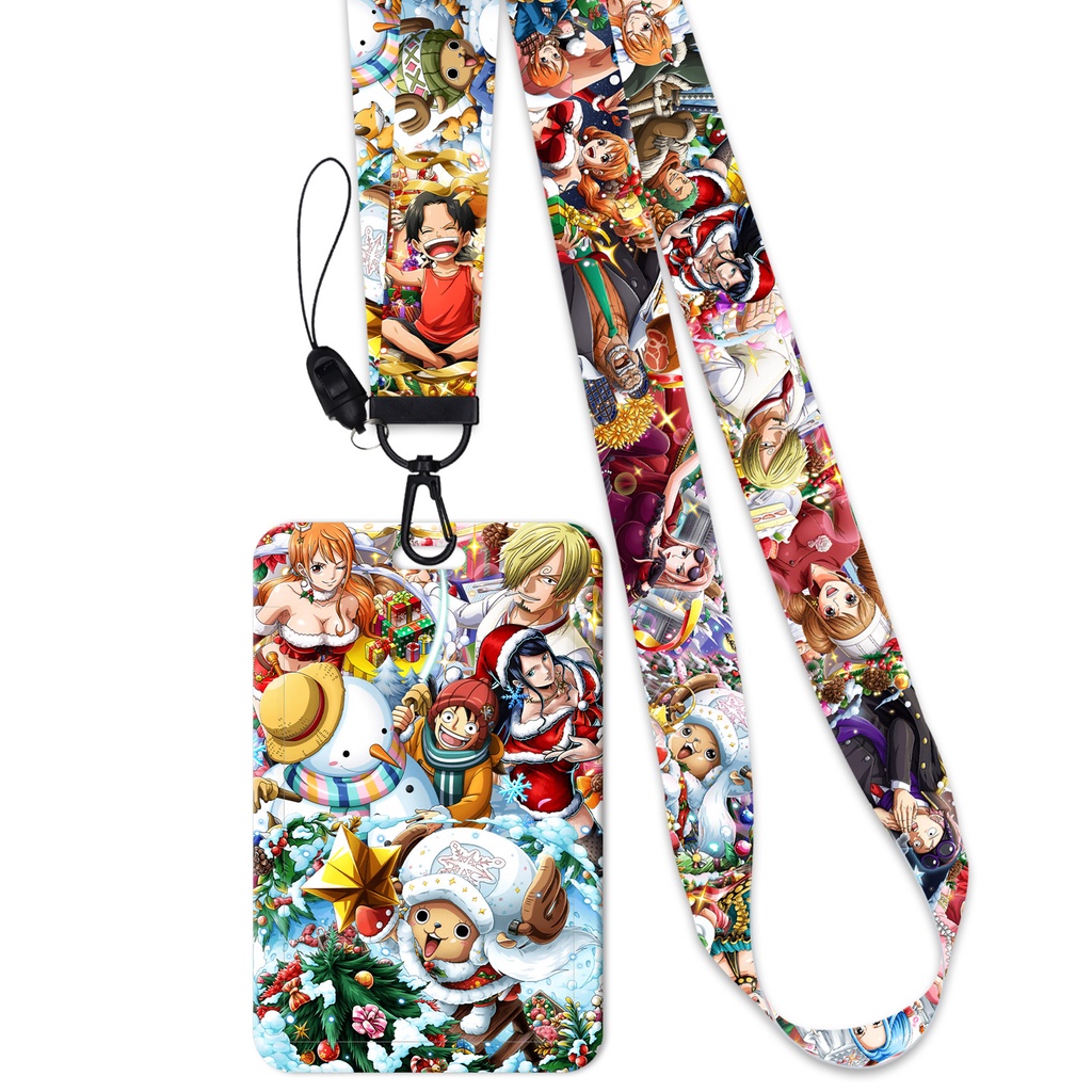 Dây Đeo Điện Thoại / Móc Khóa / Thẻ Hình one Piece Luffy Sauron webbing Mới Giáng Sinh Có Thể Tách Rờ