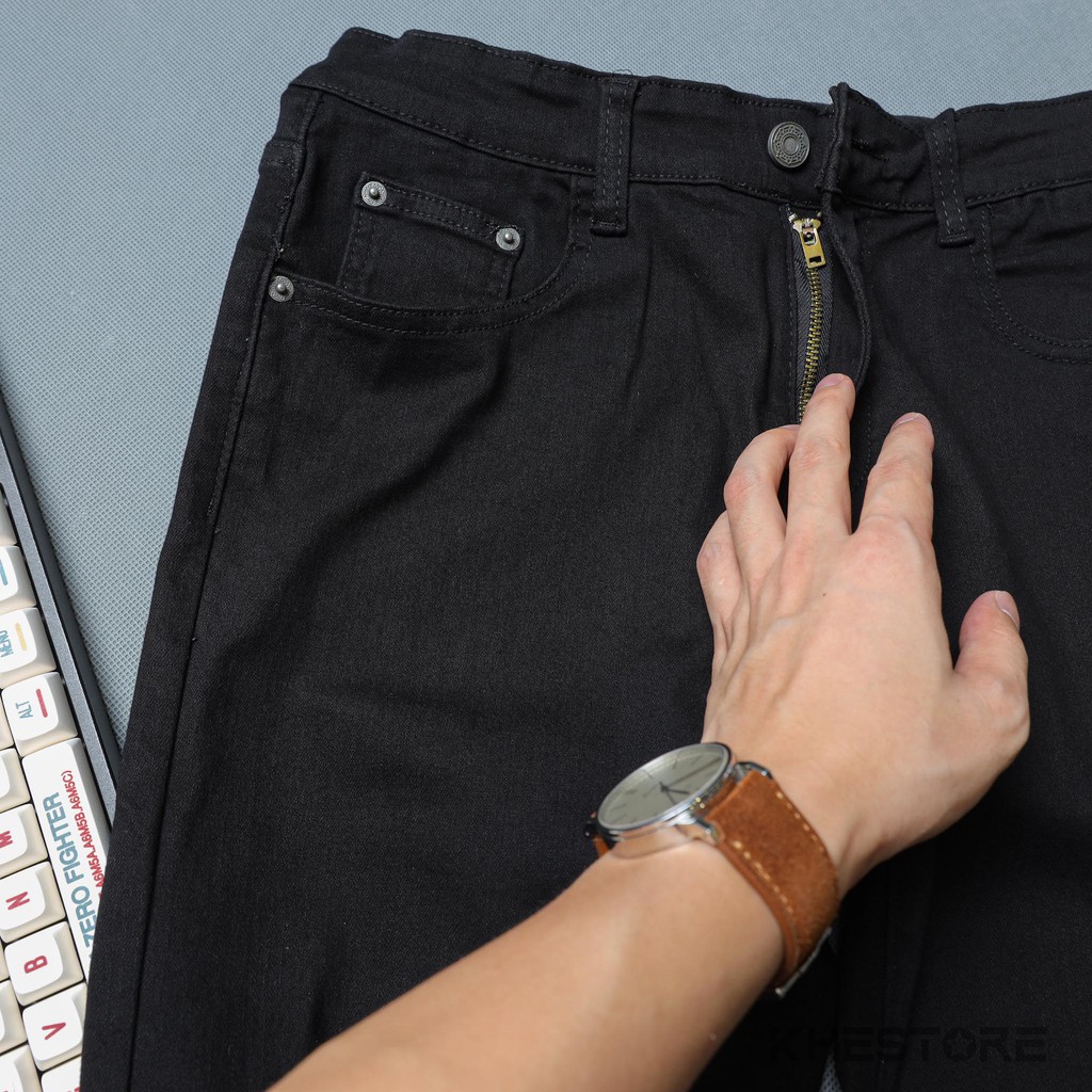 Quần Jeans Nam Khestore NP193 , Jeans TrơnĐen Rách Gối Phong Cách Hàn Quốc | BigBuy360 - bigbuy360.vn