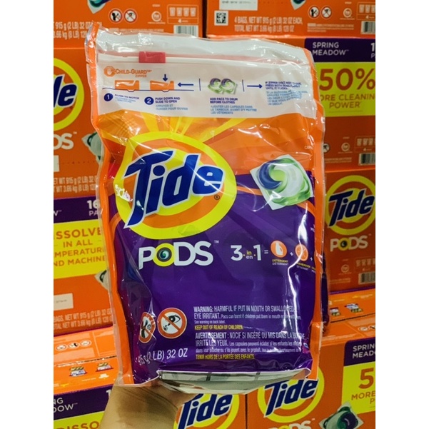 &lt;CHÍNH HÃNG&gt; Viên giặt xả Tide Pods 3in1 42 viên