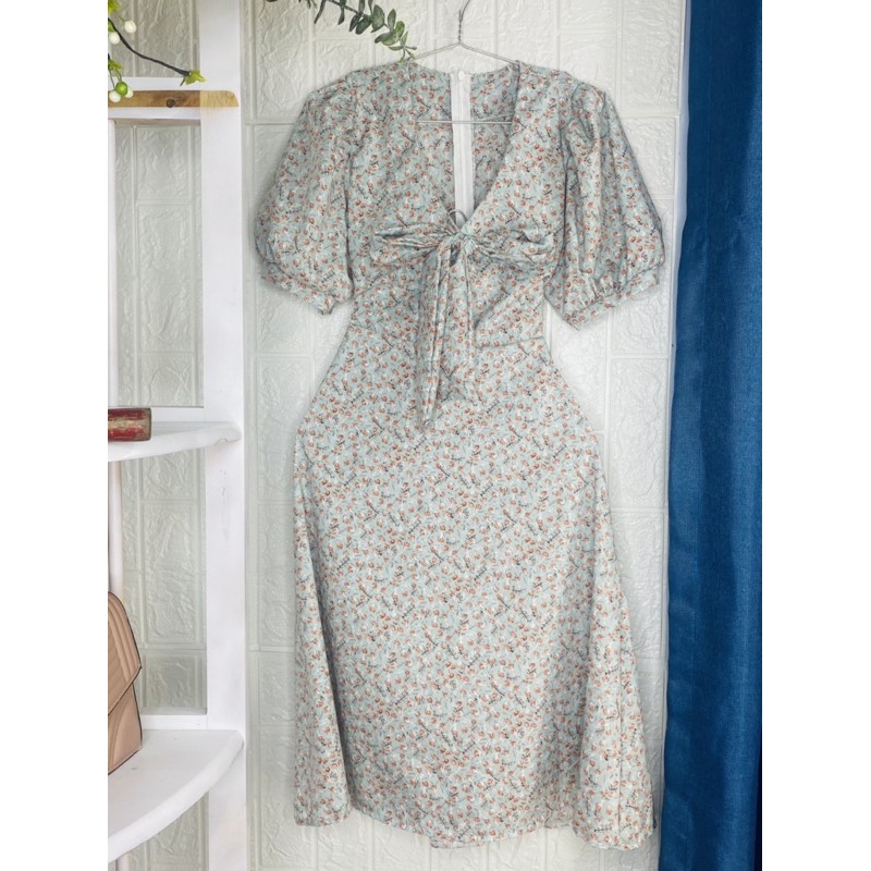 Đầm maixi dày thắt nơ from rộng mùa hè | BigBuy360 - bigbuy360.vn