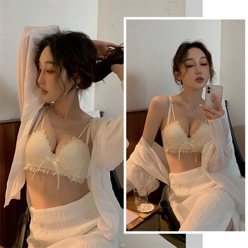 Áo Lót Ren Mềm Nâng Ngực Không Gọng Gợi Cảm Trẻ Trung Chất Lượng Cao Cho Nữ