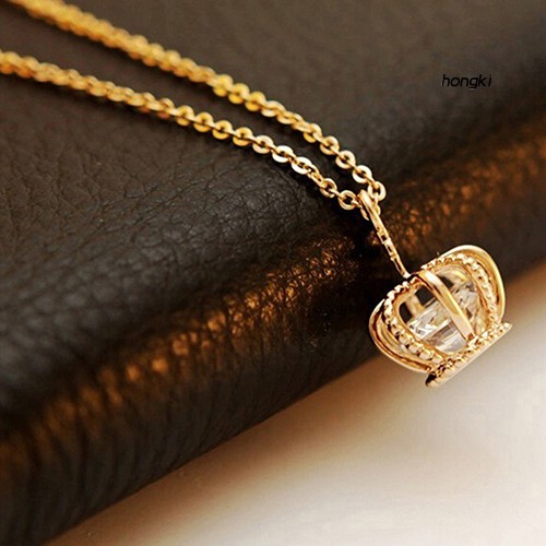 Dây Chuyền Hợp Kim Mặt Hình Vương Miện Đính Đá Xinh Xắn Cho Nữ