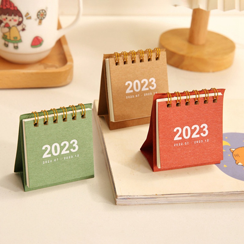 Lịch Để Bàn 2023 Mini Bằng Giấy Màu Sắc Đơn Giản Sắp Xếp Gọn Gàng