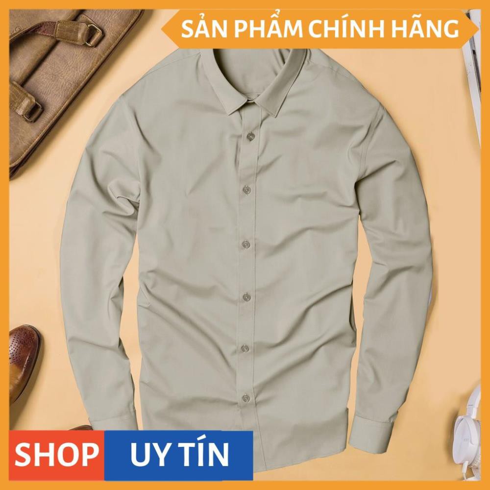 [SALE 50%] - Áo sơ mi nam dài tay cổ bẻ vải cotton lụa thái chống nhăn chống xù cực sang trọng, lịch lãm