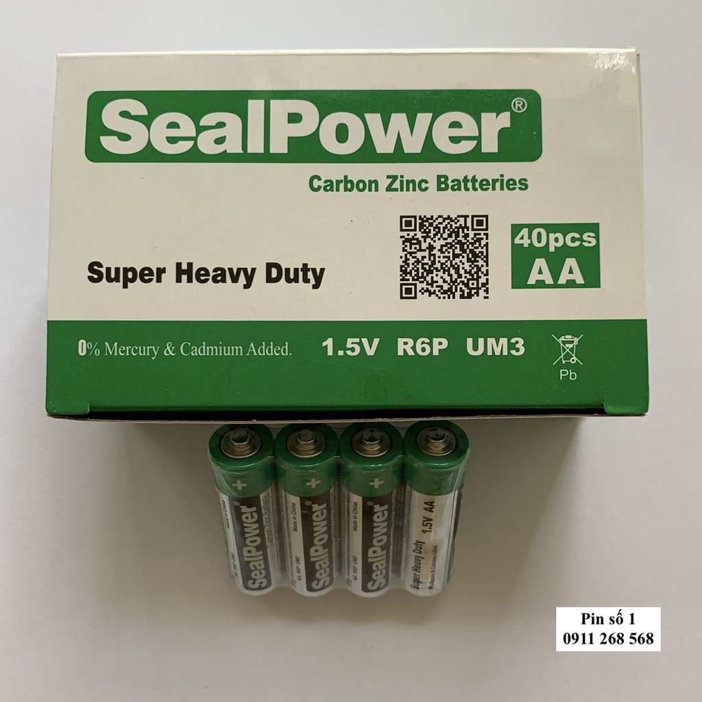 Pin tiểu / AA 1.5V  SealPower hàng nhập khẩu GIÁ RẺ hộp 40 viên