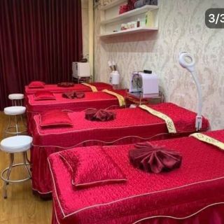 Ga phi lụa trần bông giường spa, nối mi, phun xăm ( hàng đặt may)
