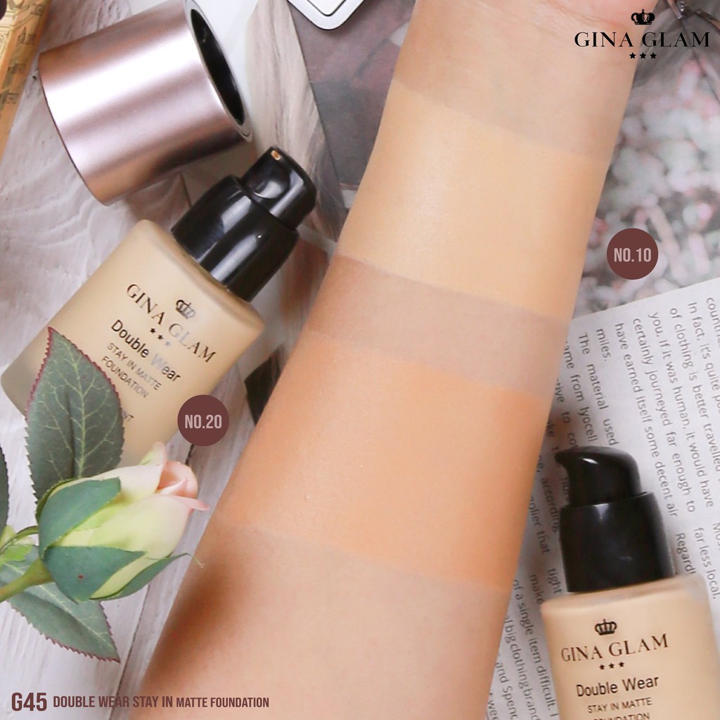 Kem nền dành cho mọi loại da G45 Gina Glam Double Wear Stay In Matte Foundation Thái lan