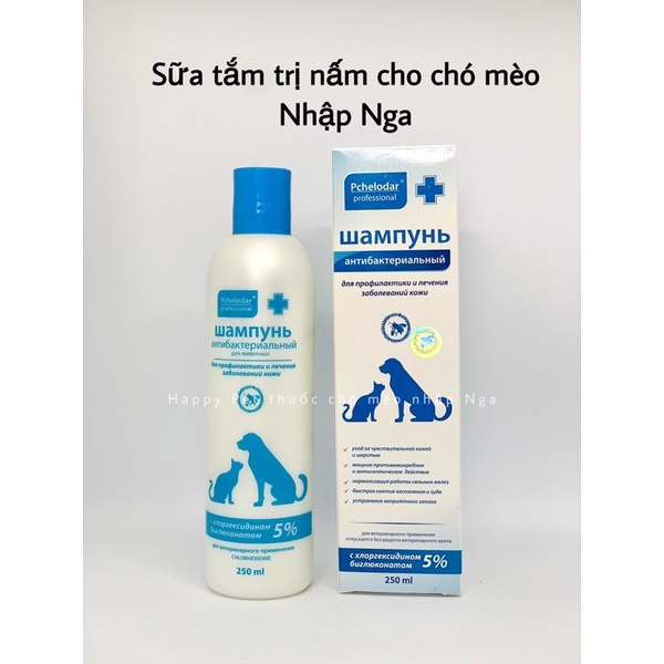 SỮA TẮM NẤ.M PCHELODAR 250ML CHO CHÓ MÈO NHẬP NGA GIÁ CỰC RẺ