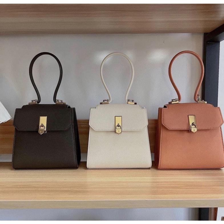 Túi cêka khoá dáng đứng có quai cầm và dây đeo chéo hàng QC cao cấp