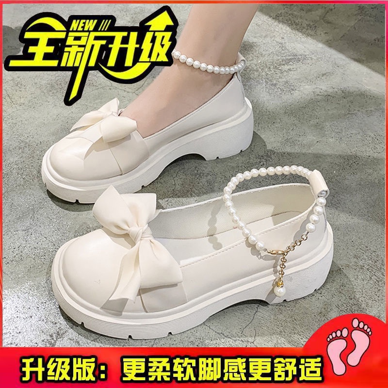Giày Cao Gót Da Đế Dày Đính Ngọc Trai Phong Cách Pháp Thời Trang Xuân Hè Cho Nữ Size 35-42 41