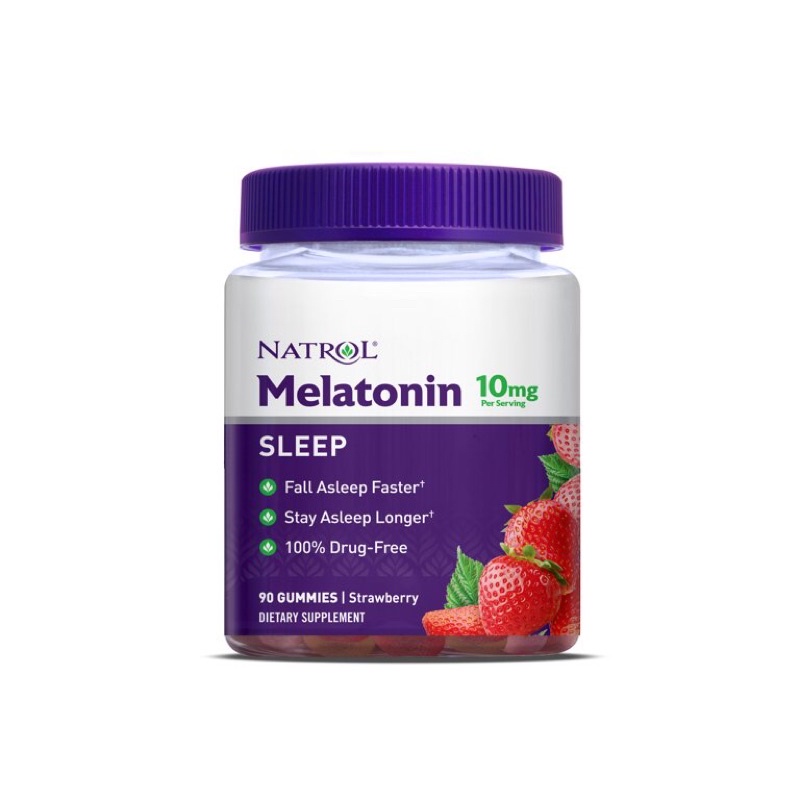 Kẹo dẻo hỗ trợ ngủ ngon Melatonin Natrol 10mg 90v/180v