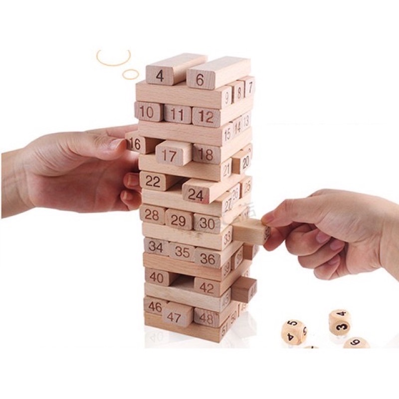 Đồ chơi rút gỗ Jenga 54 miếng LOẠI ĐẸP NHẤT