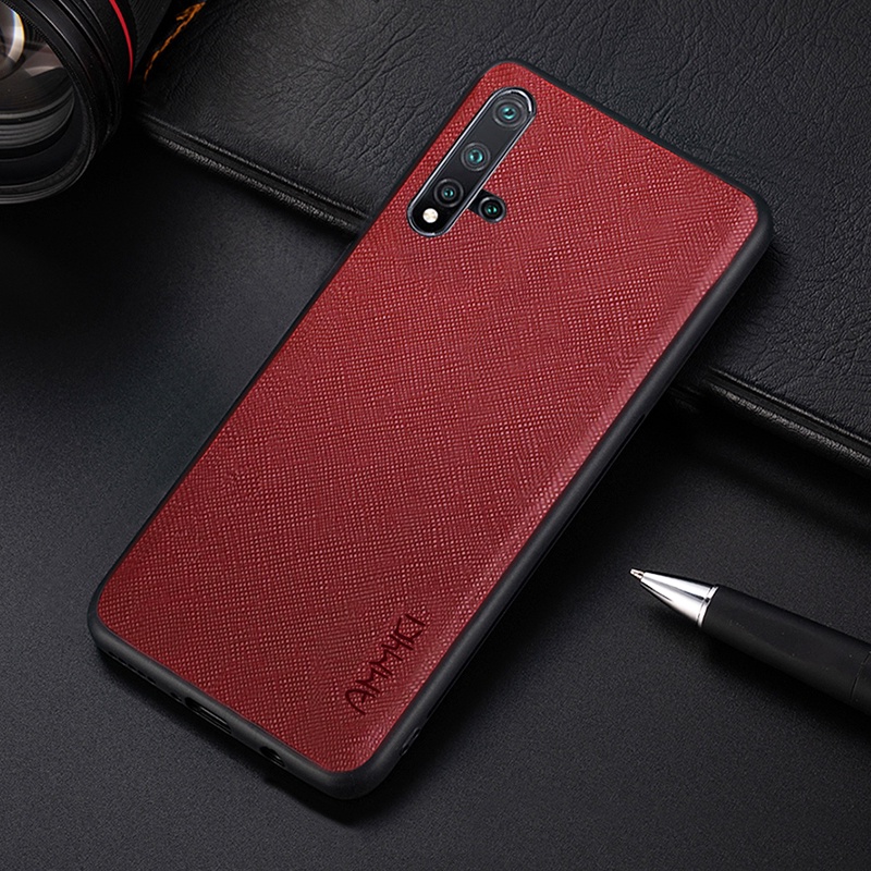 Ốp Điện Thoại Da Pu Viền Silicon Cho Huawei P30 Pro Nova4 5 5T 5I Pro P20 Lite 2019 Huawei Honor 20 20s Pro