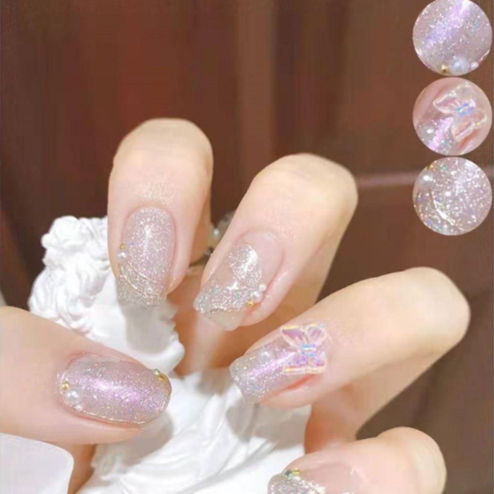 Set 10 Miếng Dán Trang Trí Móng Tay Hình Bướm 3D Nhiều Màu Sắc DIY|Nơ Cài Áo Xinh Xắn Thời Trang