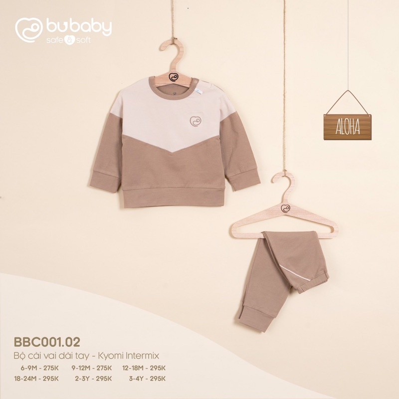 Bu sale up to 50%Bubaby! Bộ dài tay cai vai quần dài - Kyomi U- Like có các bé!