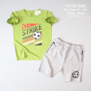 Bộ short thun Yoyo bé trai Size đại