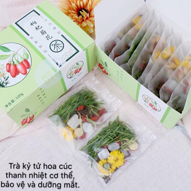 Trà kỷ tử hoa cúc 10 gói 100gr | BigBuy360 - bigbuy360.vn