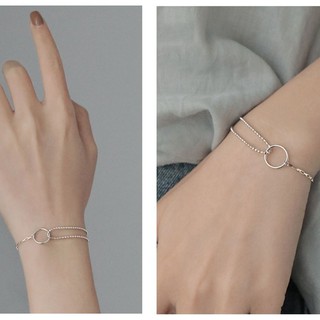 🌈AUTO XINH🌈 Lắc Tay - Vòng Tay Bạc 925 Đơn Giản Nhỏ Nhắn Xinh Xắn Đáng Yêu Cute Phô Mai Que Phong Cách Hàn Quốc