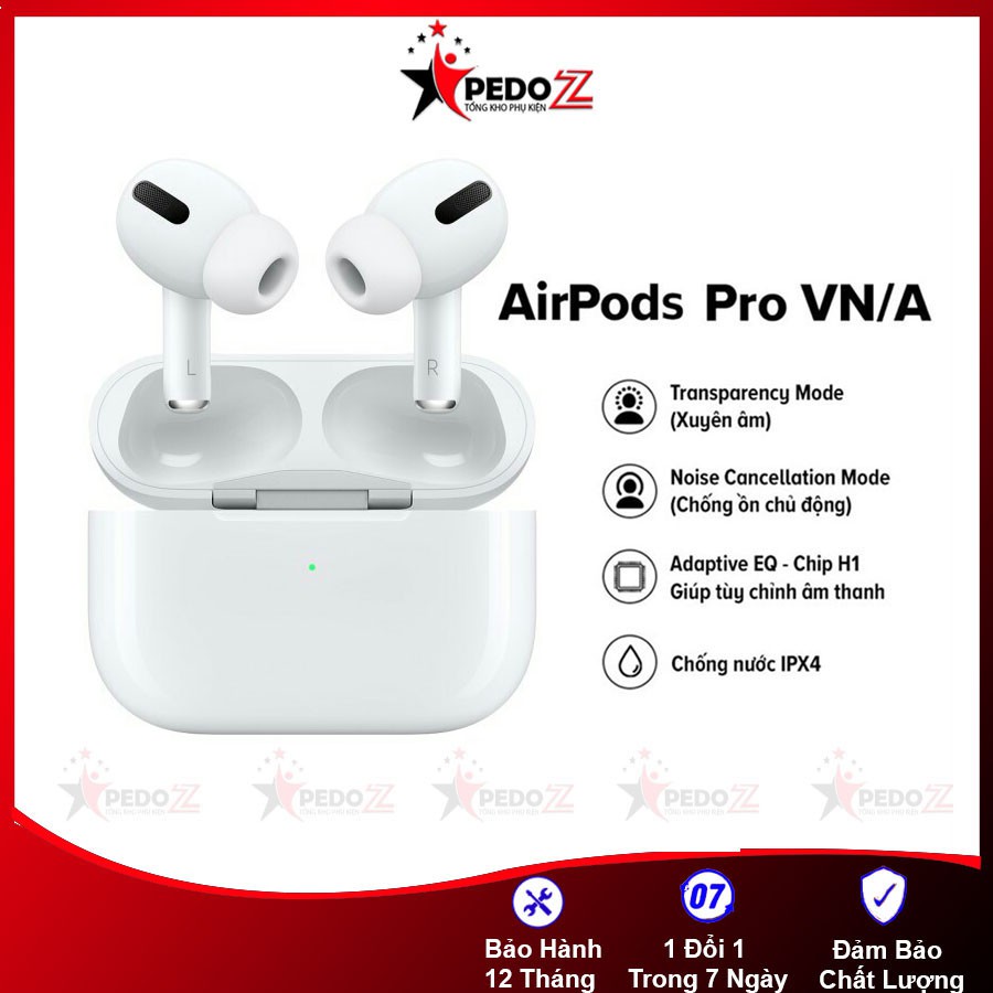 Airpod pro bluetooth iphone 7 plus, 8 plus, X, không dây 5.0 cảm ứng cực nhạy, công nghệ định vị và chống nước IPX4